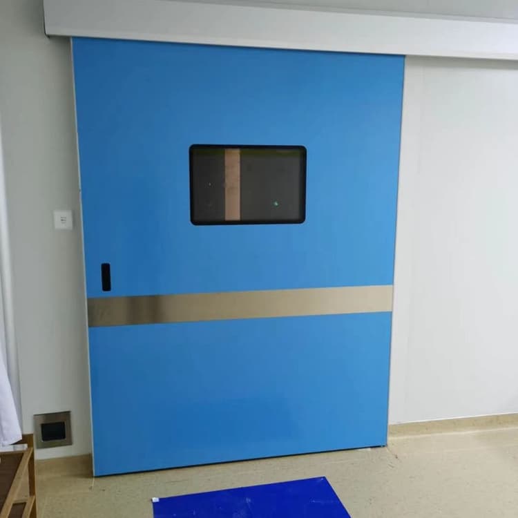 手动双开铅门施工安装