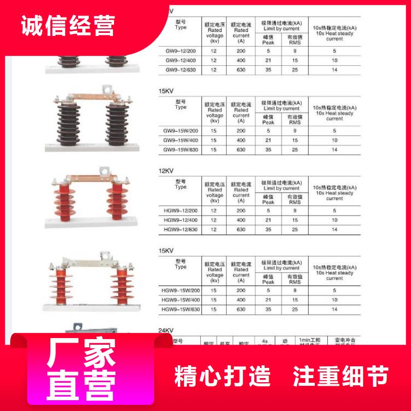 高压隔离开关三相组合式避雷器厂诚信经营工厂认证