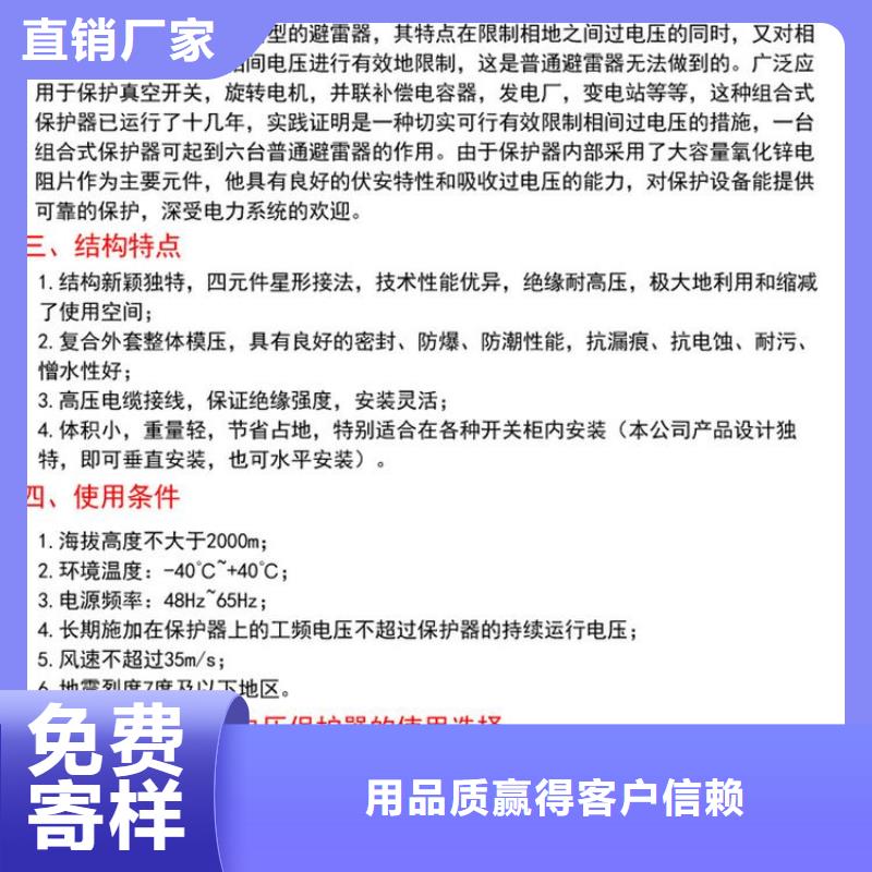 【组合式避雷器】TBP-B-7.6F/100W1实力厂家直销