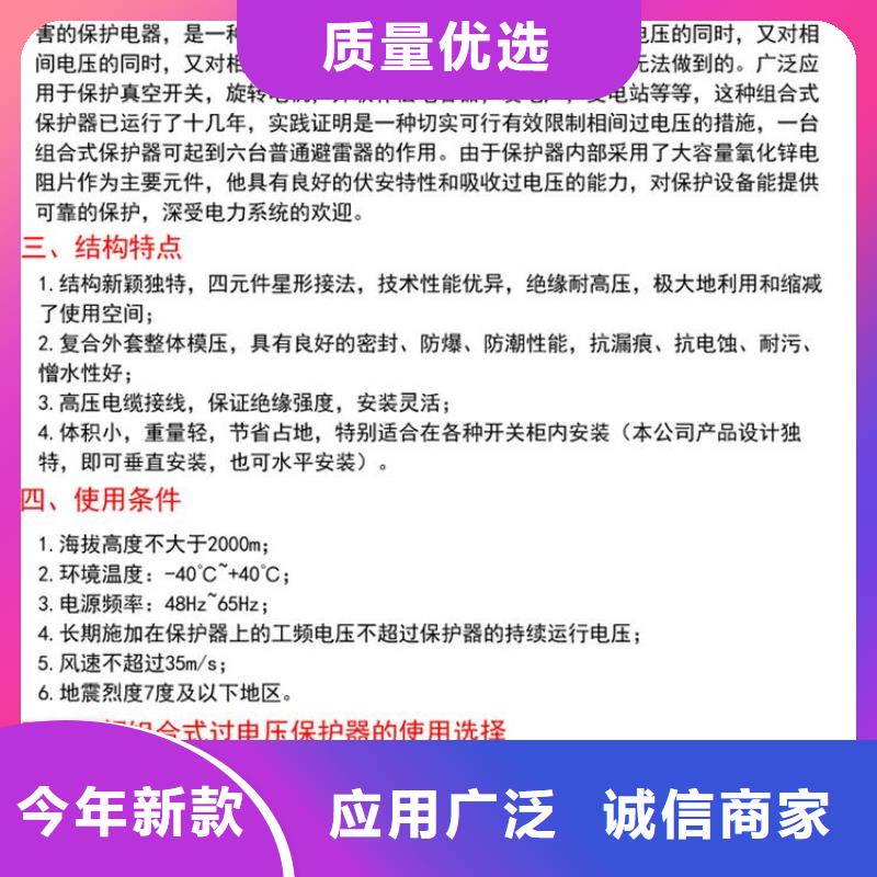 【组合式避雷器/过电压保护器】YH5CZ-3/9.8*2通过国家检测