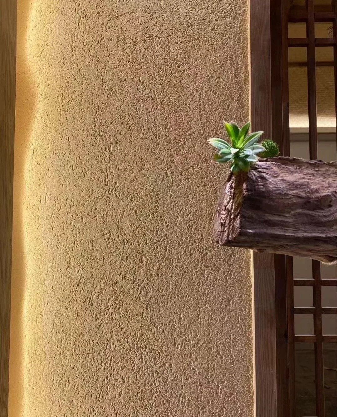 稻草夯土漆施工#稻壳漆#仿泥巴稻草漆#美丽乡村建设