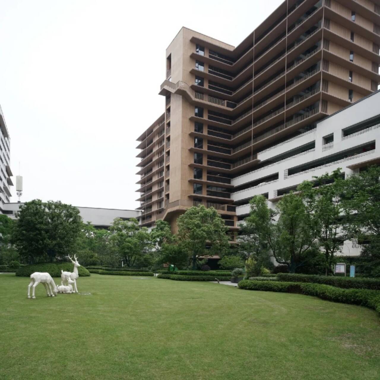 方钢圆管木纹漆厂家施工#不锈钢#长廊花架#廊架护栏