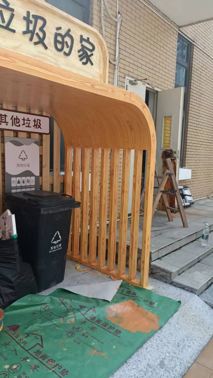 廊架长廊木纹漆，钢结构金属面木纹漆，仿木纹漆施工价格