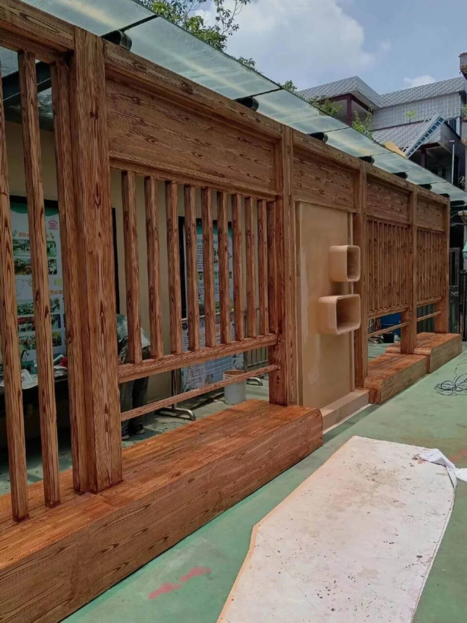 仿古园林建筑木纹漆施工多少钱