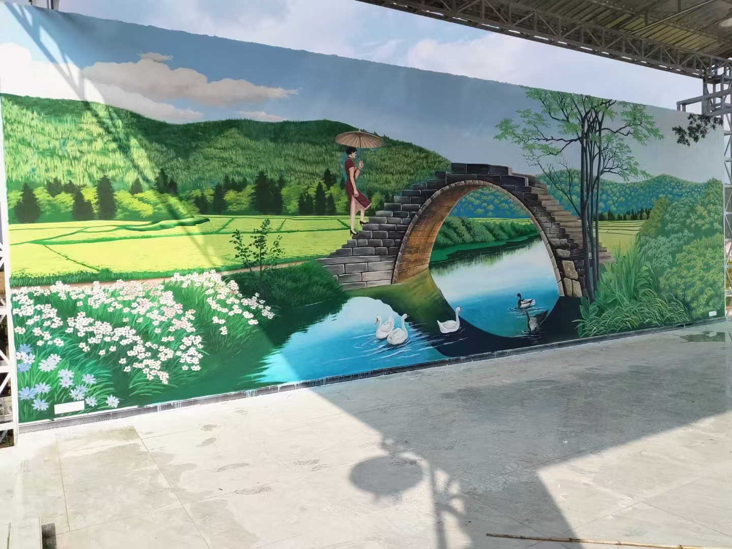 地面游戏彩绘手绘涂鸦工作室